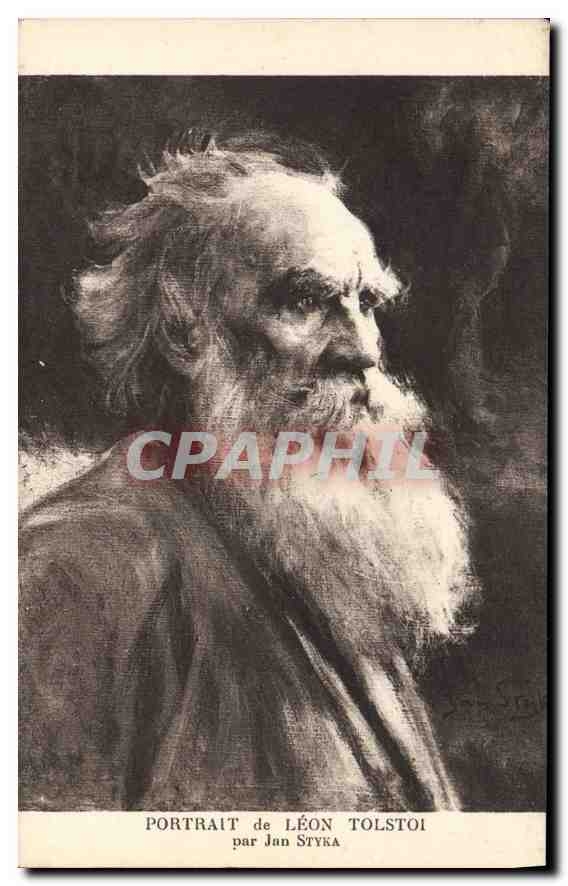 CPA Portrait de Leon Tolstoi par Jan Styka 