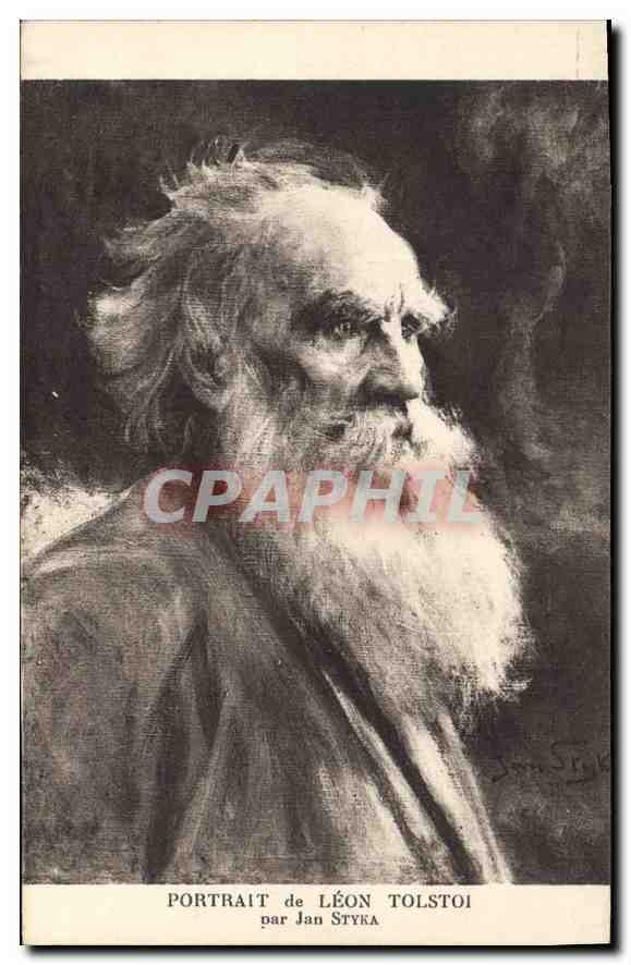CPA Portrait de Leon Tolstoi par Jan Styka 