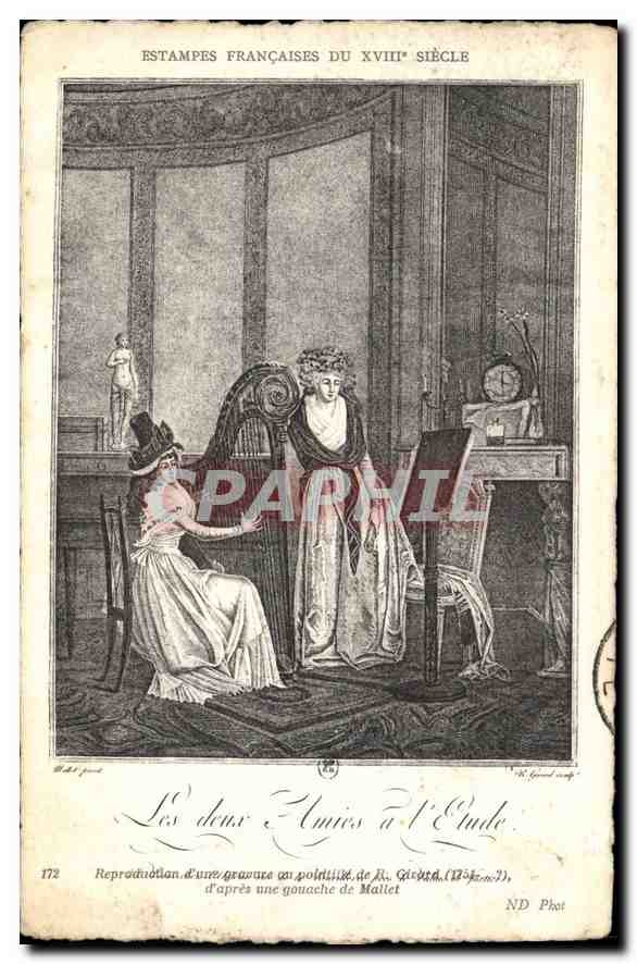 CPA Etampes francaises Les deux Amies a l'Etude 