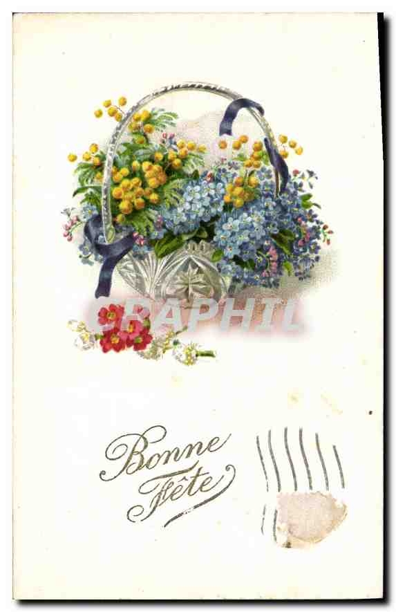CPA Bonne Fete Fleurs