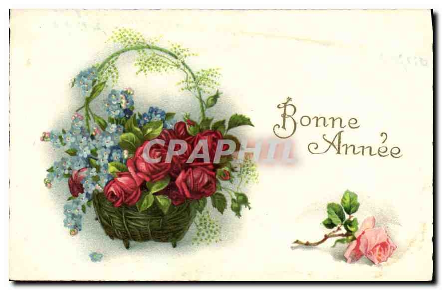 CPA Heureux Anniversaire Fleurs