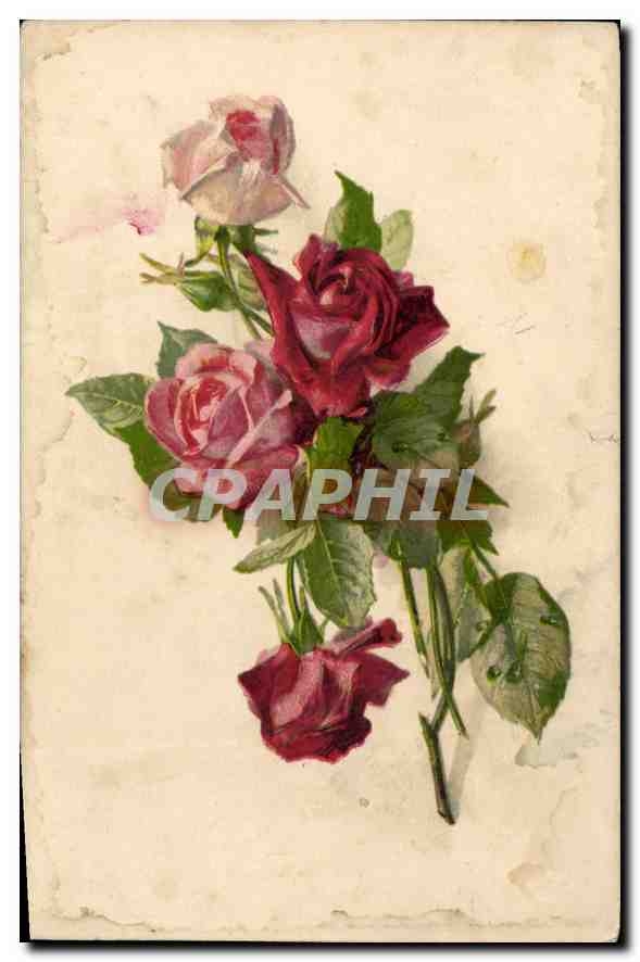 CPA Fantaisie Fleurs