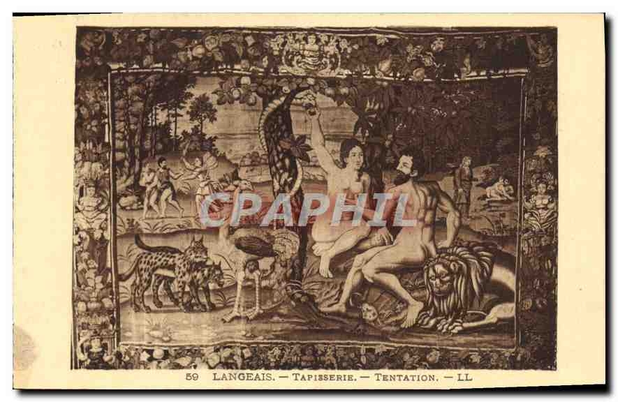 CPA Langeais Tapisserie Tentation 