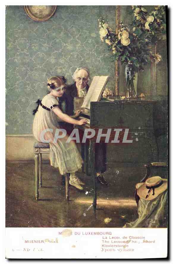 CPA Musee du Luxembourg La Lecon de Clavecin 