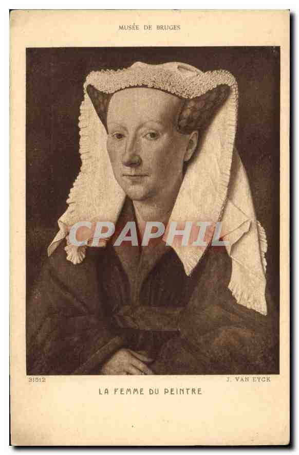 CPA Musee de Bruges La Femme du Peintre 