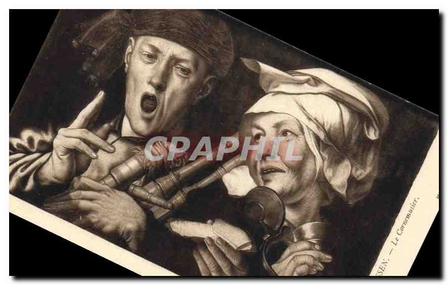 CPA Hemessen Musee de Bruxelles Le cornemusier