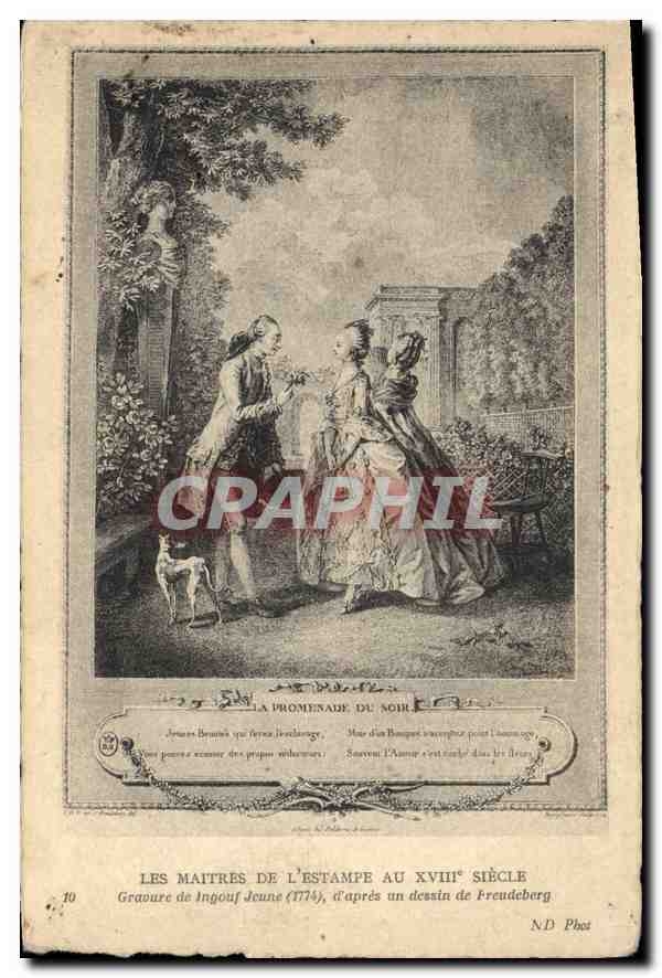 CPA Les Maitres de l'Estampe au XVIII siecle La promenade du soir