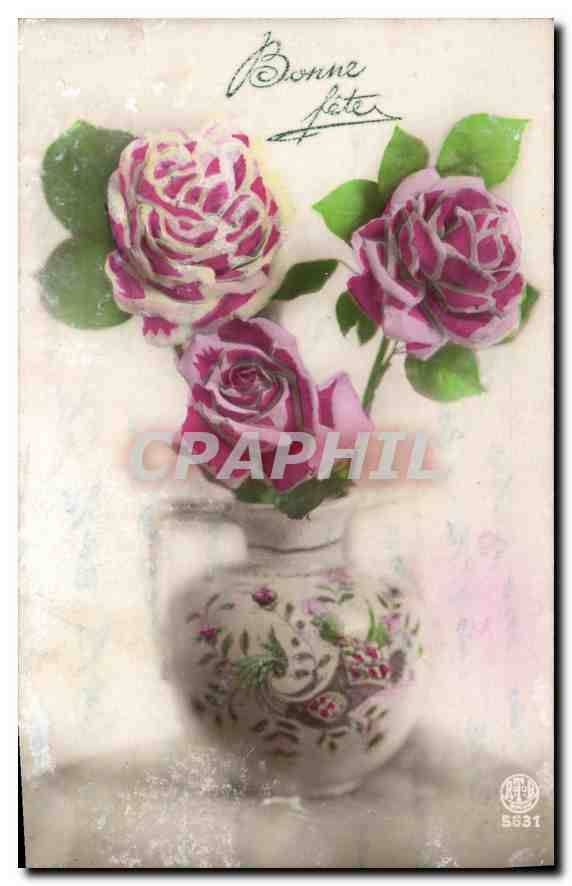 CPA Bonne Fete Fleurs