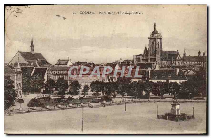 CPA Colmar Place Rapp et Champ de Mars 