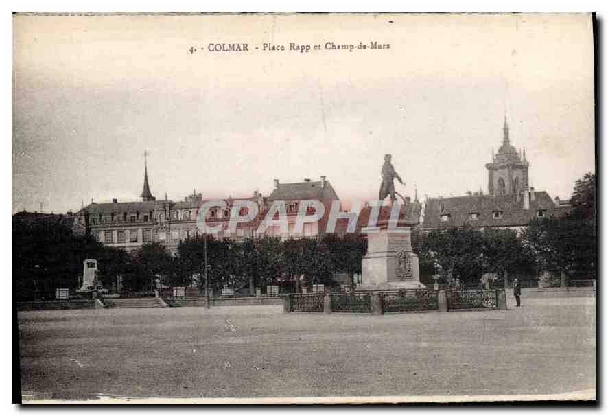 CPA Colmar Place Rapp et Champ de Mars 