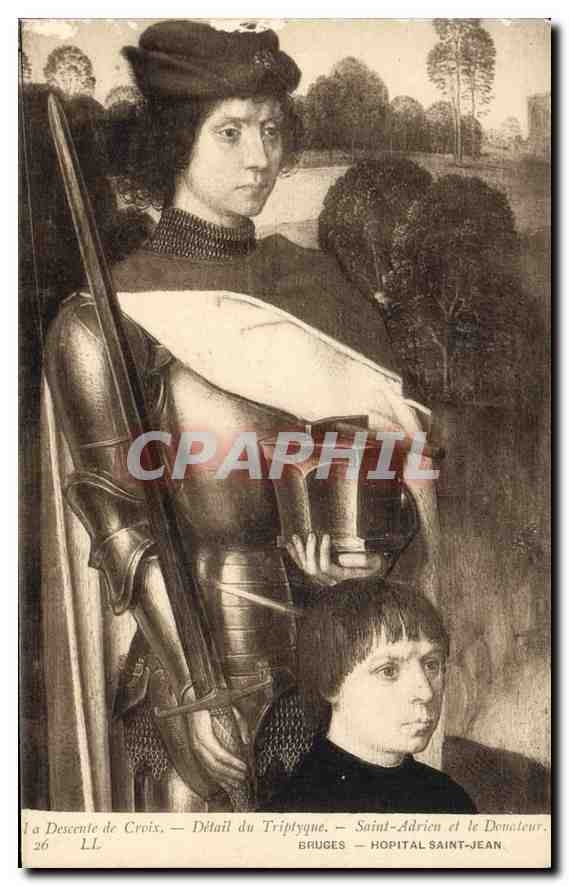 CPA La Descule de Croix Detail du Triptyque Saint 