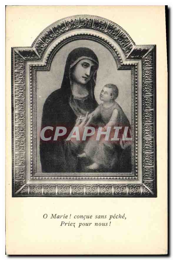 CPA O Marie concue sans peche Priez pour nos 
