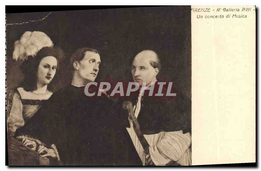 CPA Firenze R Galleria Pitti Un concerto di Musica 