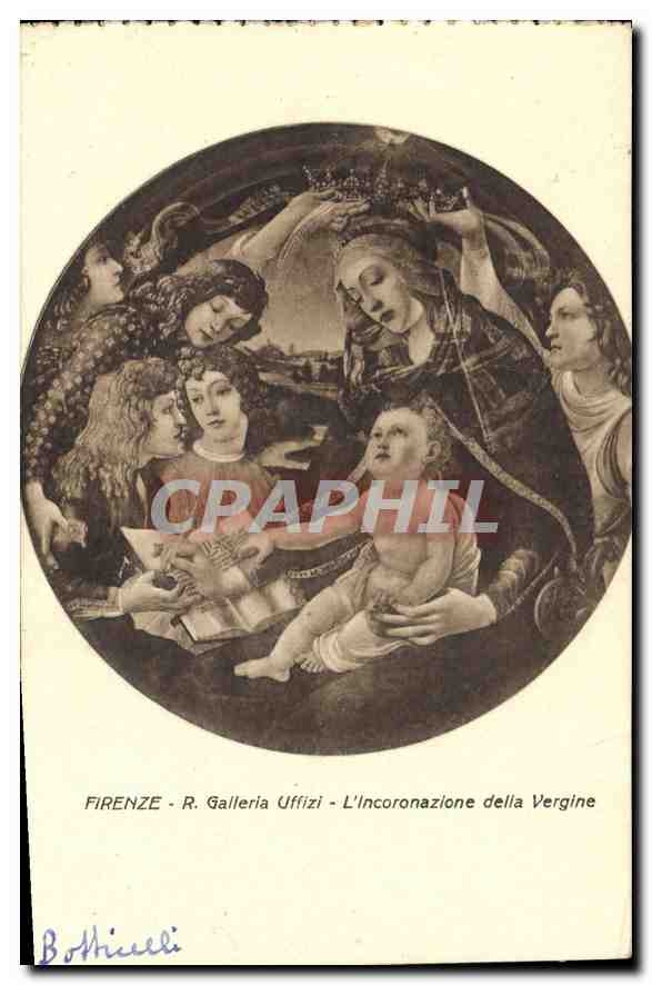 CPA Firenze R Galleria Uffizi L'Incoronazione della Vergine 