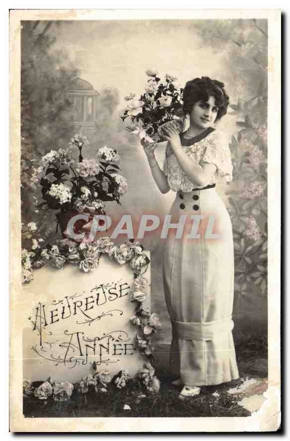 CPA Heureuse Annee  Femme