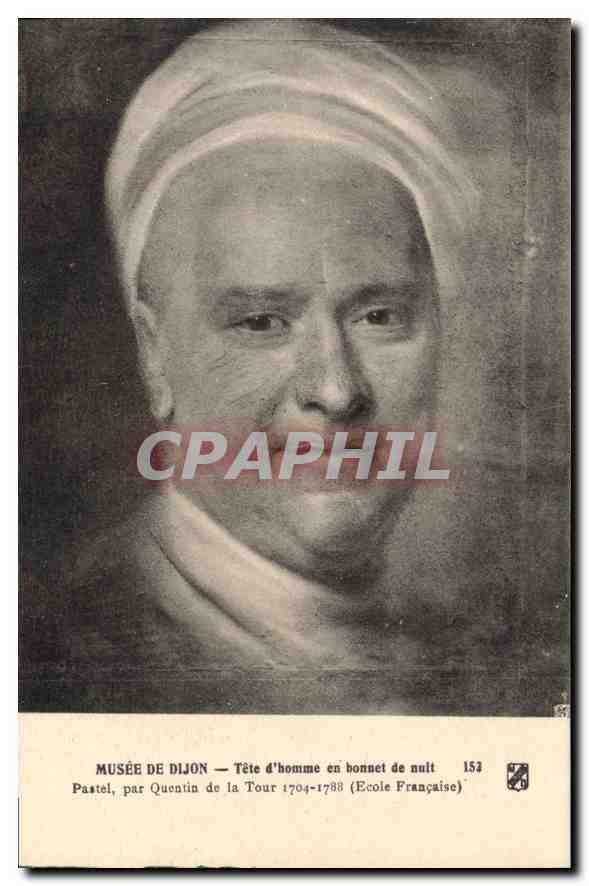 CPA Musee de Dijon Tete d'homme en bonnet de nuit 