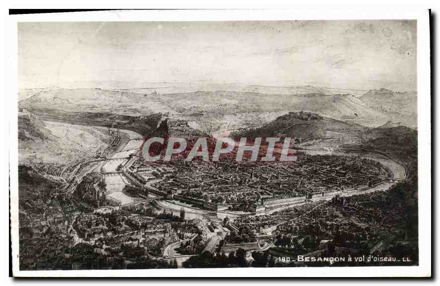 CPA Besancon a vol d'oiseau 