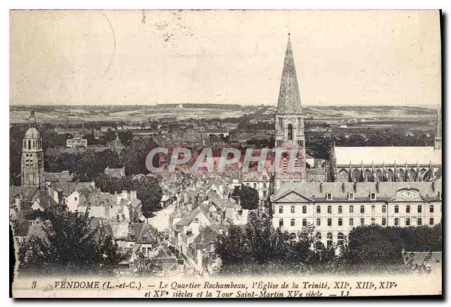 CPA Vendome L et C Le Quartier Rochambeau l'Eglise de la Trinite
