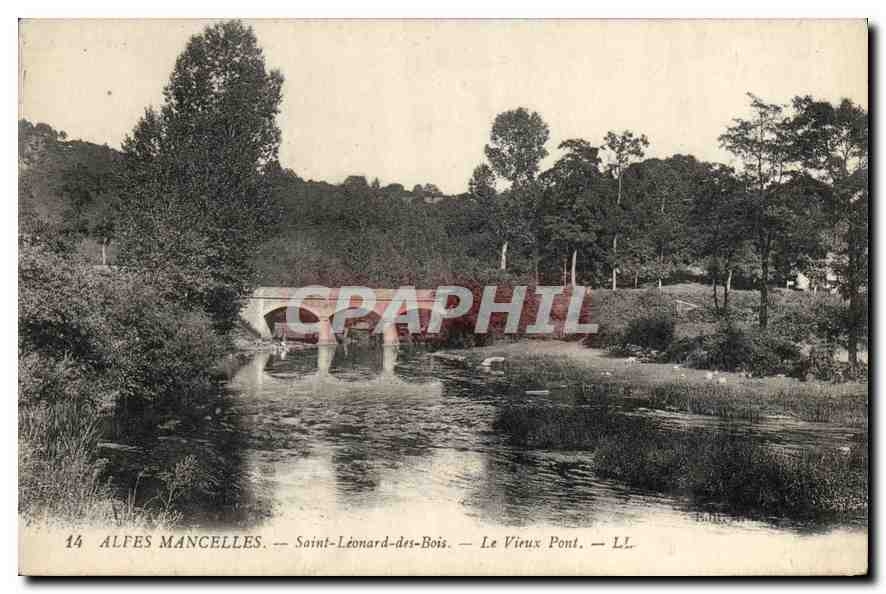 CPA Alpes Mancelles Saint Leonard des Bois Le Vieux Pont 