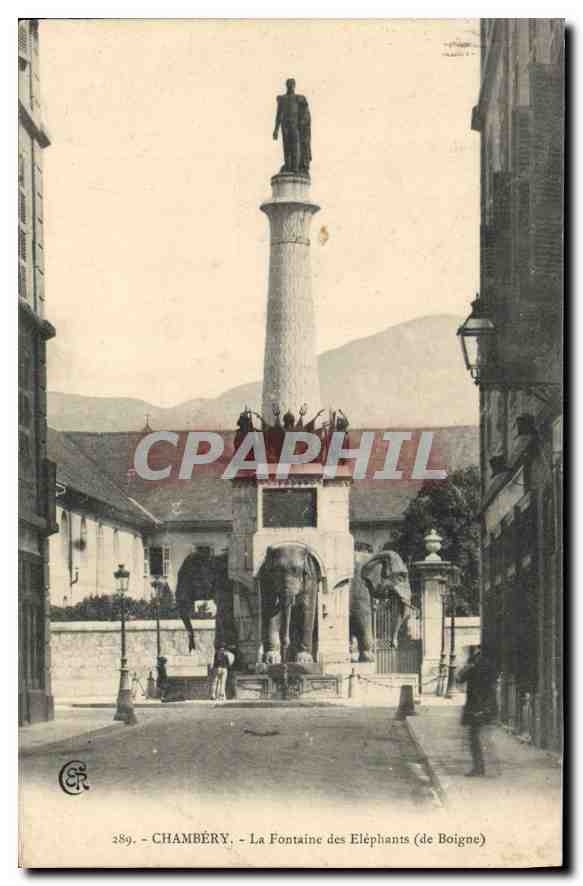 CPA Chambery La Fontaine des Elephants de Boigne 