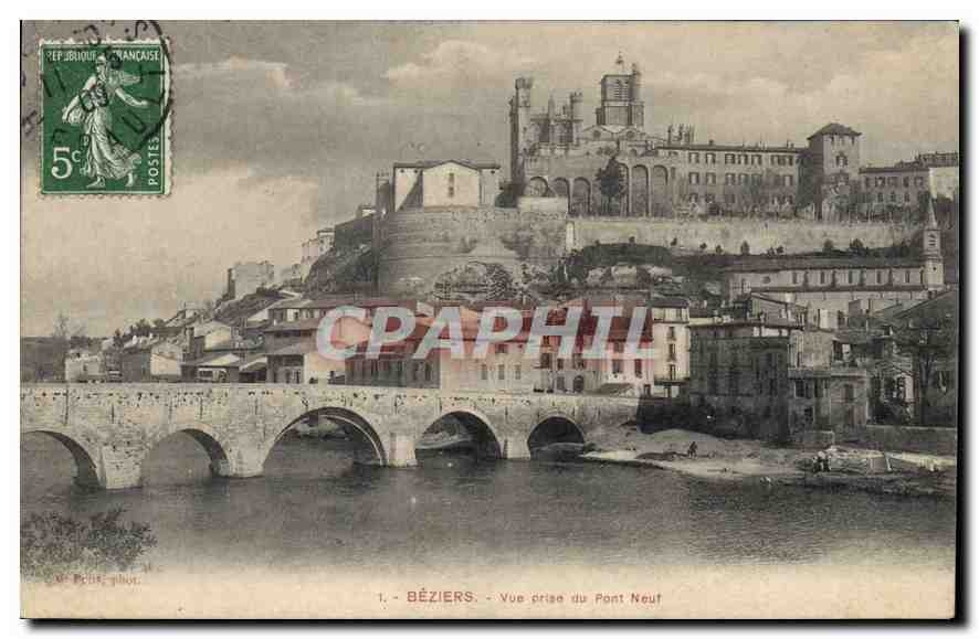 CPA Beziers Vue prise du Pont Neuf 