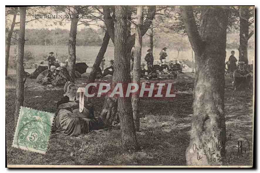 CPA Rumengol Bretonnes  au repos Folklore