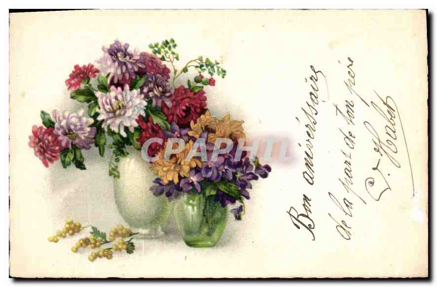 CPA Fantaisie Fleurs