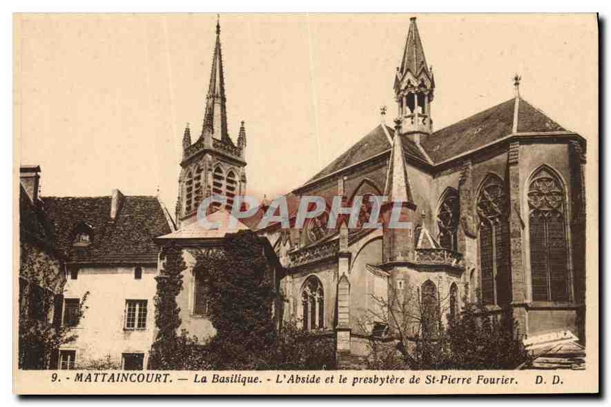 CPA Mattaincourt La Basilique L'Abside et le presbytere de St Pierre Fourier