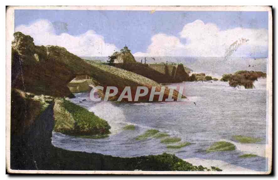 CPA Biarritz La Roche percee et l'ensemble 