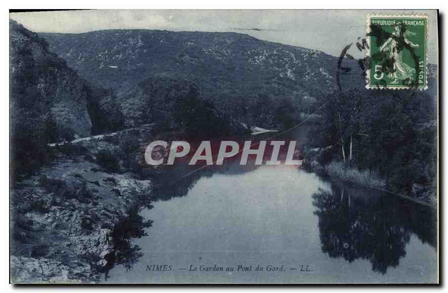 CPA Nimes Le Gardon au Pont du Gard 