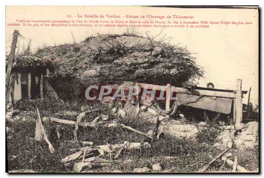 CPA La Bataille de Verdun Ruins de l'Ouvrage de Thiaumont