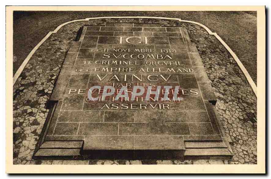 CPA Foret de Compiegne Clairiere de l'Armistice La dalle centrale 