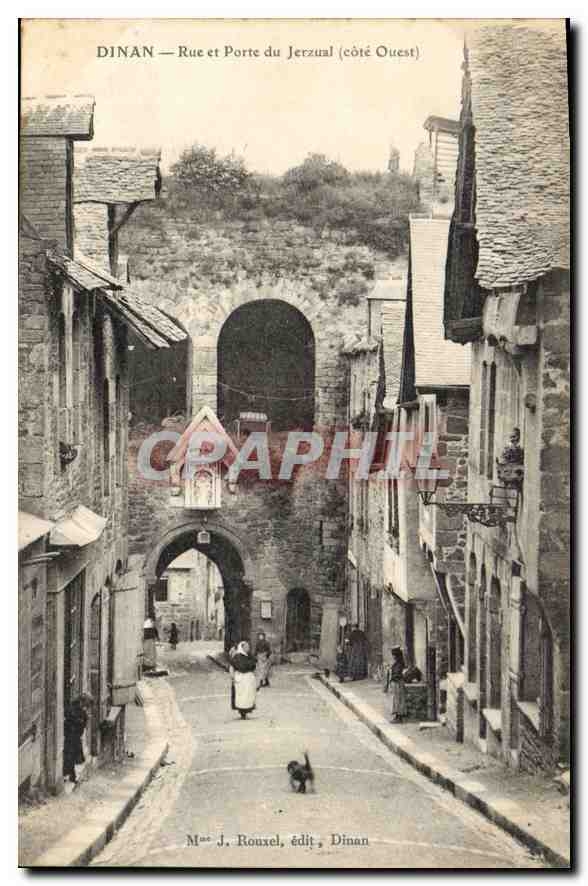 CPA Dinan Rue et Porte du Jerzual cote Ouest