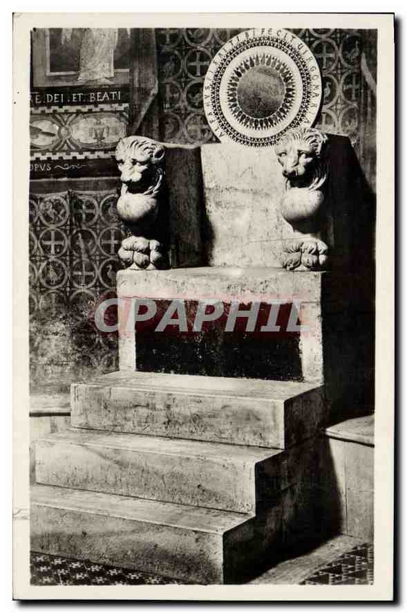 CPA Roma S Maria in Cosmedin Sedia Episcopale
