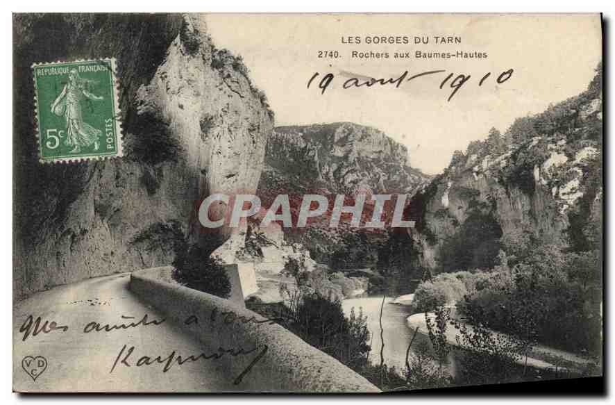 CPA Les Gorges du Tarn Rochers aux Baumes Hautes