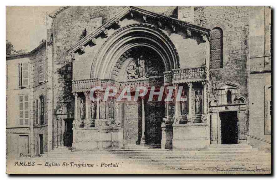 CPA Arles Eglise St Trophime Portail 