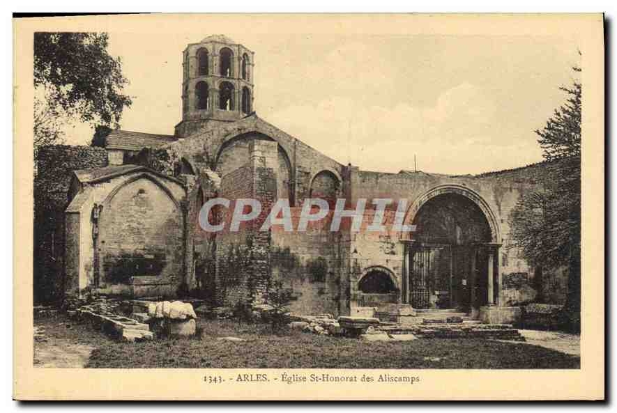 CPA Arles Eglise St Honorat des Aliscamps