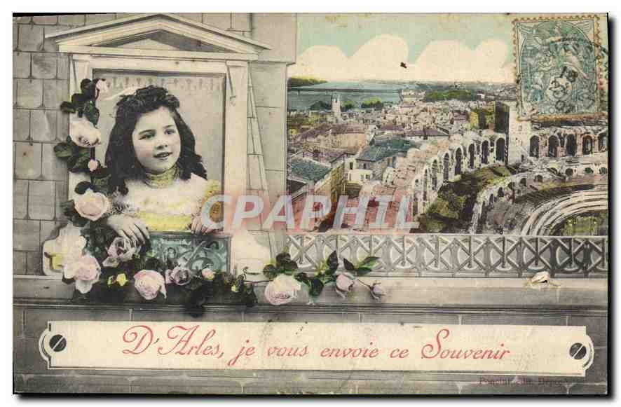 CPA D'Arles je vaus envoie ce Souvenir