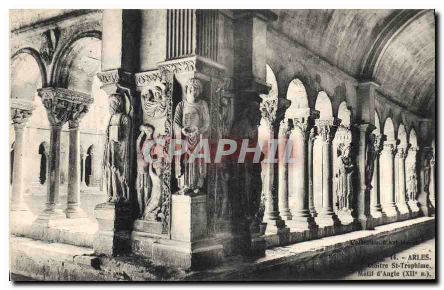 CPA Arles Cloitre St Trophime Motif d'Angle 