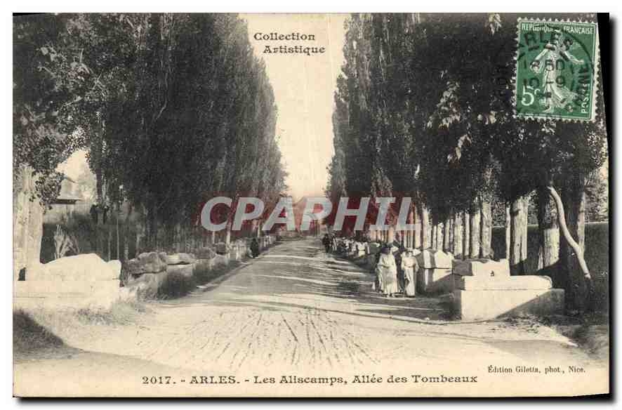 CPA Arles Les Aliscamps Allee des Tombeaux 