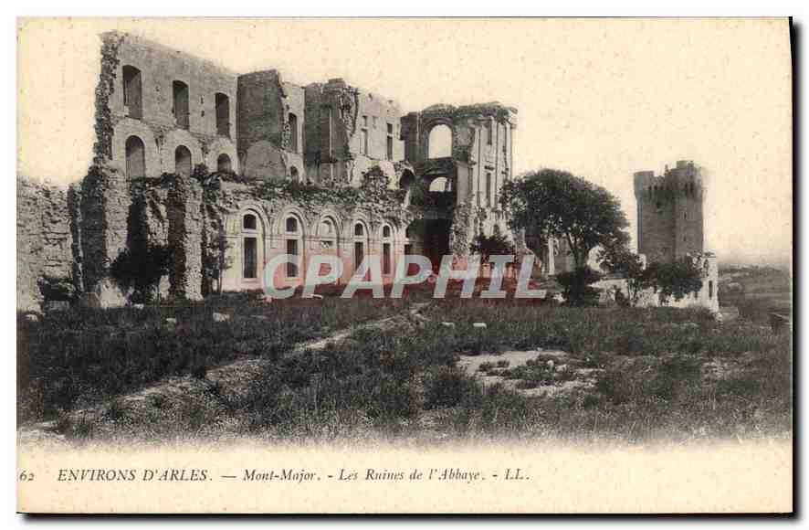 CPA Environs d'Arles Mont Major Les Ruines de l'Abbaye 