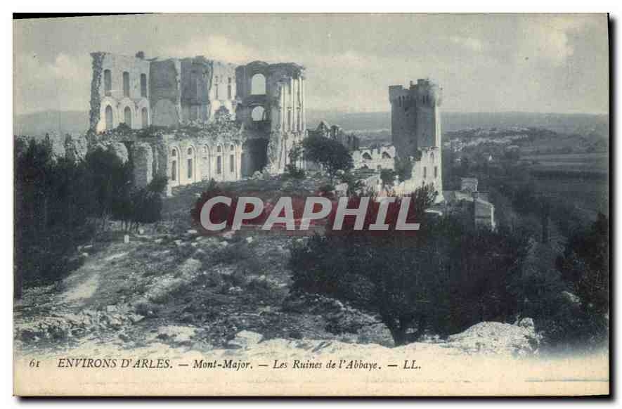 CPA Environs d'Arles Mont Major Les Ruines de l'Abbaye 