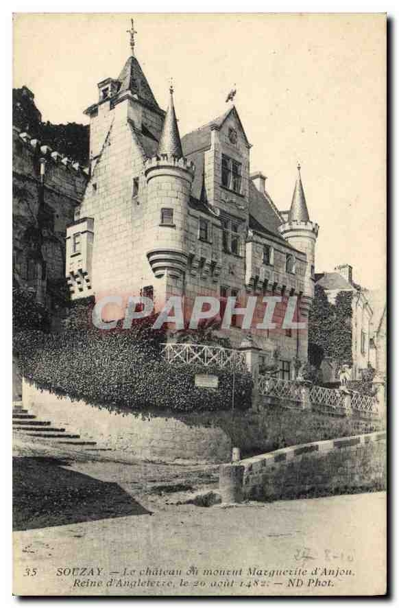 CPA Souzay Le chateau ou moneut Marguerite d'Anjou
