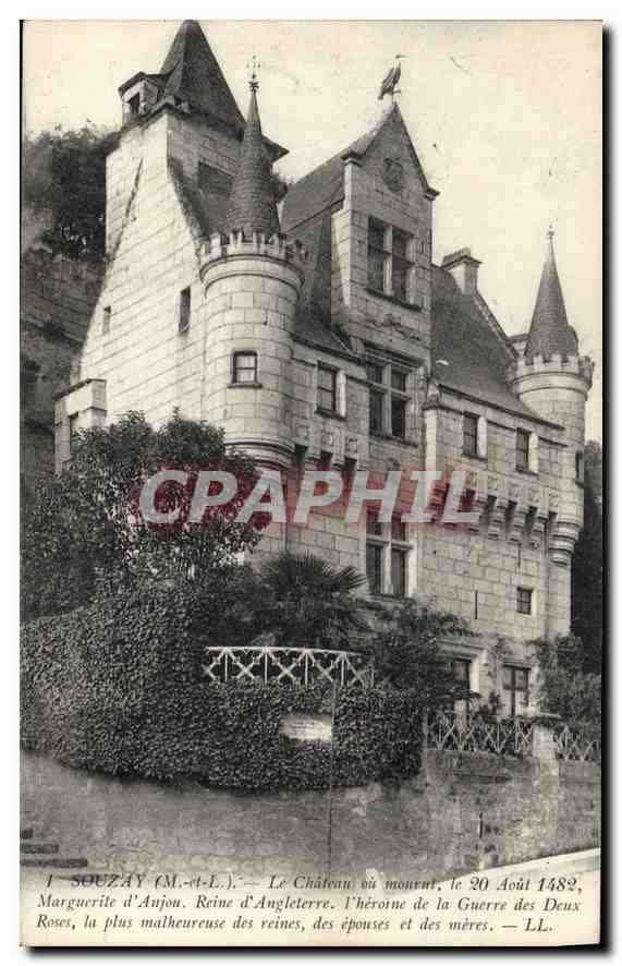 CPA Souzay M et L Le Chateau ou mouent le 20 Aout 1482