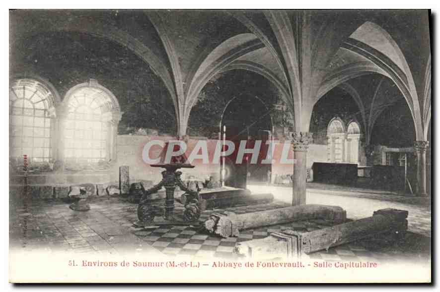 CPA Environs de Saumur M et L Abbaye de Fontevrault Salle Capitulaire 