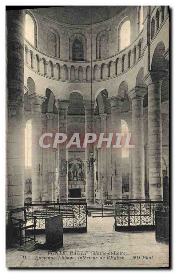 CPA Fontevrault Maine et Loire Ancienne Abbaye Interieur de l'Eglise