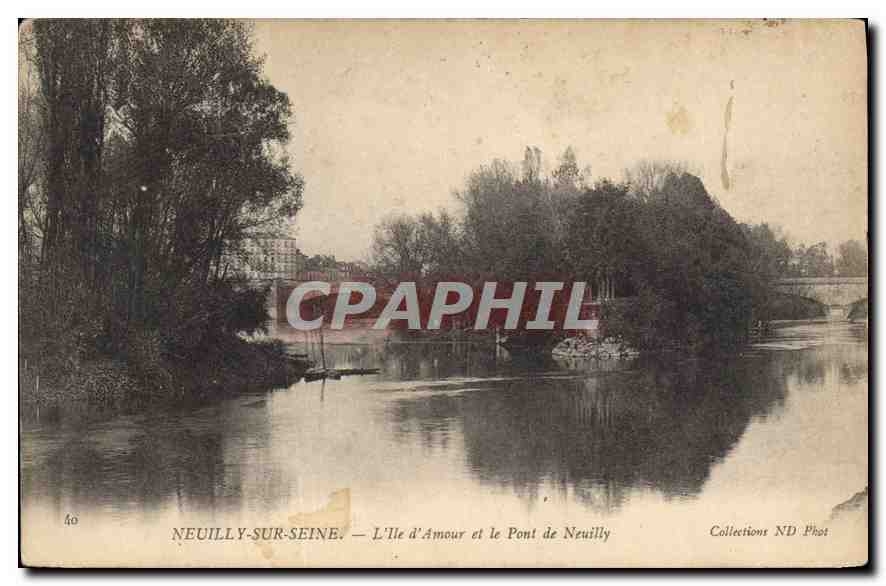 CPA Neuilly sur Seine L'lle d'Amour et le Pont de Neuilly 