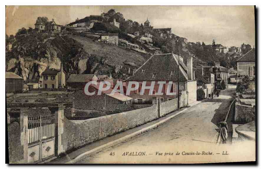 CPA Avallon Vue prise de Cousin la Roche