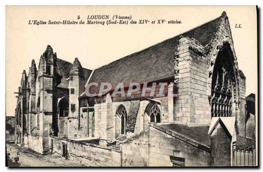 CPA Loudun Vienne l'Eglise Saint Hilaire du Martray Sud Est des XIV et XV sicles