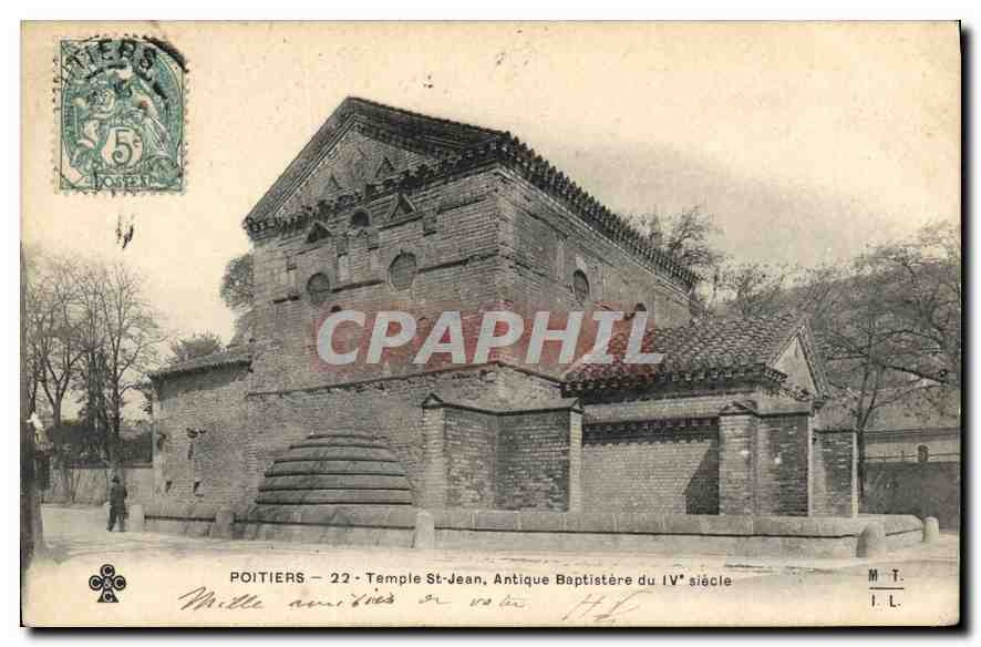 CPA Poitiers Temple Saint Jean Antique Baptistere du IV siecle